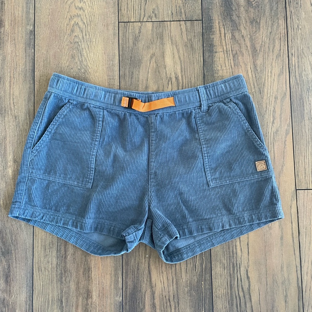 Passenger Blue Corduroy Shorts Athletic Hiking